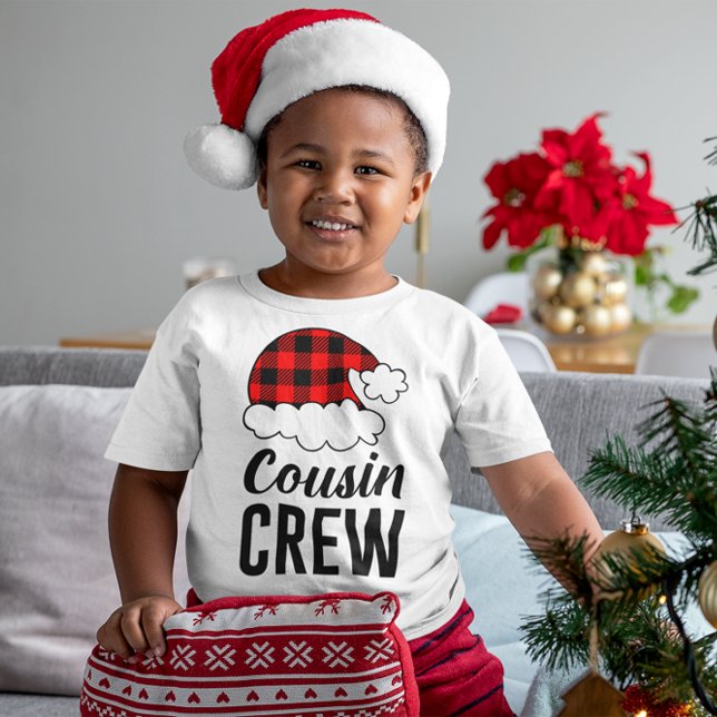 Camiseta Xadrez de Natal do Cousin Crew Buffalo (Cousin Crew Christmas Holiday Buffalo Plaid Toddler T-shirt)