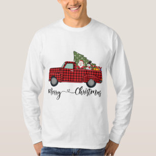 Camiseta Xadrez de Natal do Leopardo Buffalo Vagão de Vinta
