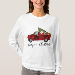 Camiseta Xadrez de Natal do Leopardo Buffalo Vagão de Vinta