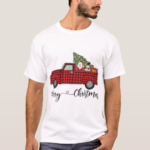 Camiseta Xadrez de Natal do Leopardo Buffalo Vagão de Vinta