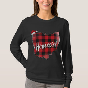 Camiseta Xadrez de Ohio Buffalo #Homesick Natal Santa Hat S