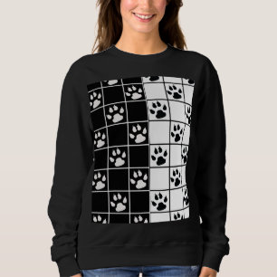 Camiseta Xadrez de Pista do Painel de Janelas Branco Preto