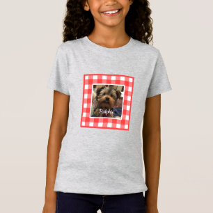 Camiseta Xadrez de Verificação de Buffalo Vermelho do País 