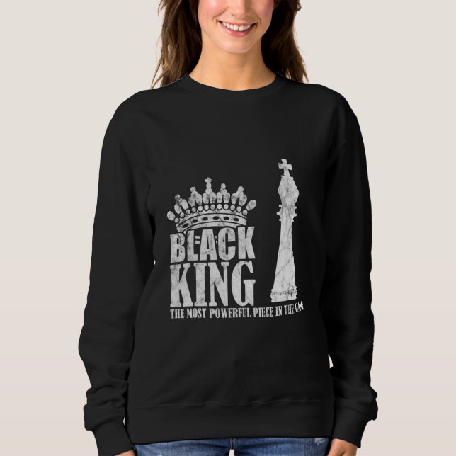 Camiseta Xadrez do Rei Negro mais poderoso (Frente)