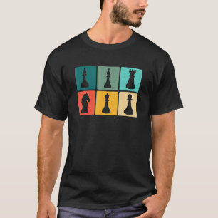 Camiseta Xadrez do Xadrez Retro Gráfico do Xadrez Conselho 
