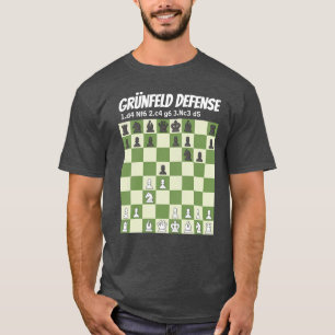 Camiseta Xadrez é a vida - Defesa Grünfeld