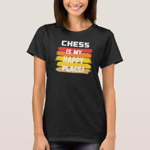 Camiseta Xadrez É Meu Lugar Feliz