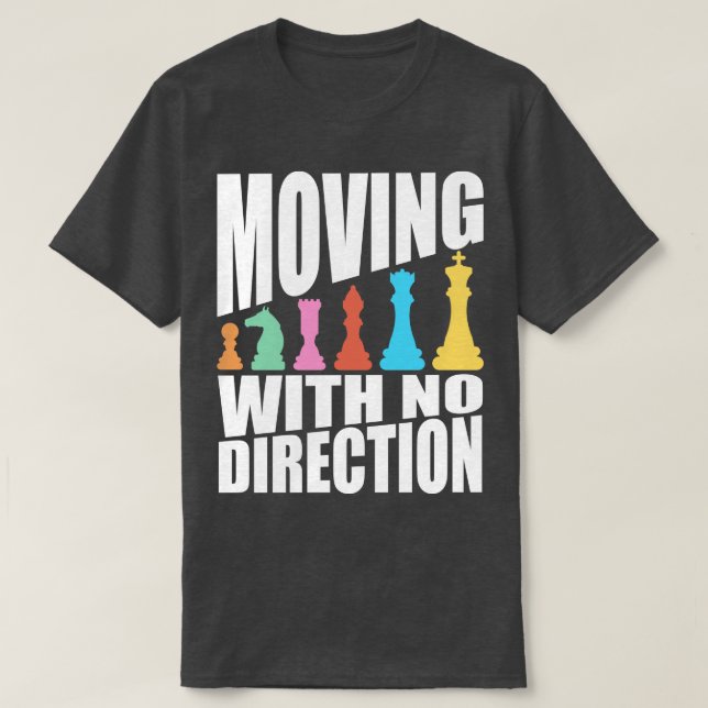 Camiseta Xadrez Em Movimento Sem Direção (Frente do Design)