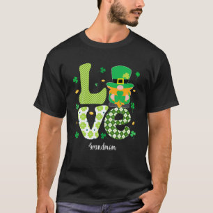 Camiseta Xadrez Engraçado Shamrock Adorava vovó Shamrock Ru