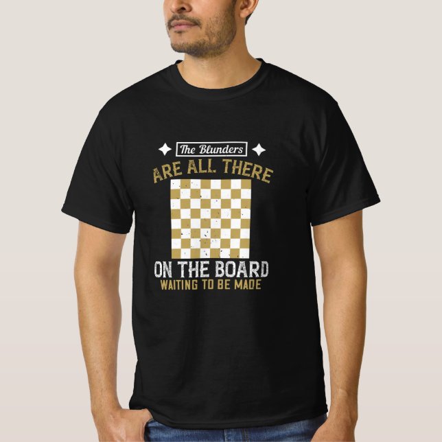 Camiseta Xadrez - Erros crassos estão à espera de serem com (Frente)