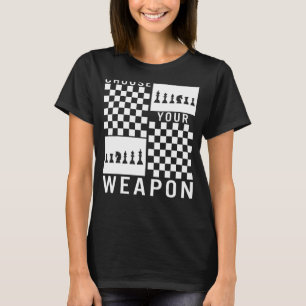 Camiseta Xadrez Escolha a sua estratégia do jogador de Cons