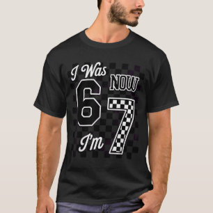 Camiseta Xadrez Eu Tinha 6 Agora Tenho 7 Aniversário Sete A