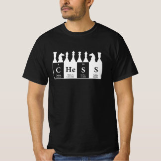 Camiseta Xadrez feito de elementos - Design de peças de xad