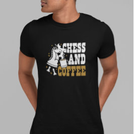 Camiseta Xadrez Fofo e Amante do Xadrez Café Cavaleiro Arte