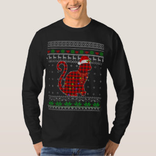Camiseta Xadrez Gato Feio de Natal Pajama Correspondente a