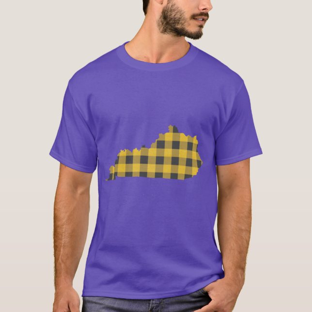 Camiseta Xadrez Kentucky em Amarelo (Frente)