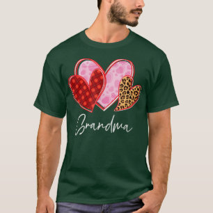 Camiseta Xadrez Leopardo  Dia de os namorados da avó
