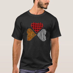 Camiseta Xadrez-leopardo-listrado Vala do Coração-Vidro Imp