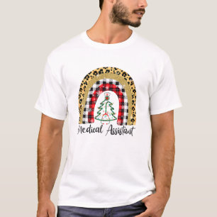 Camiseta Xadrez-leopardo Rainbow Medical Assistant Xmas Ste