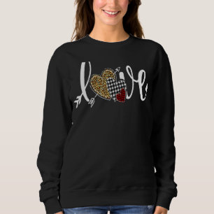 Camiseta Xadrez Leopardo Vermelho Dia de os namorados Para