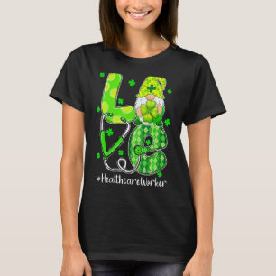 Camiseta Xadrez Love Healthcare Worker Enfermeira Gnoma Rua