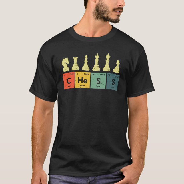 Camiseta Xadrez Mesa periódica (Frente)