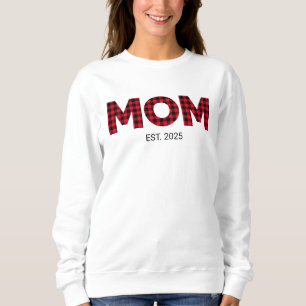Camiseta Xadrez Moderna de Buffalo Mãe Data Estabelecida