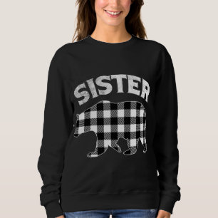Camiseta Xadrez Negra E Branca, Irmã Bear Christma