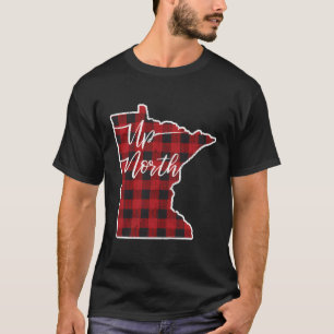 Camiseta Xadrez Norte Minnesota Red Black Buffalo Xadrez
