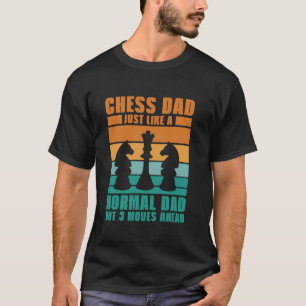 Camiseta Xadrez Pai 3 se move para a frente Retro Vintage F