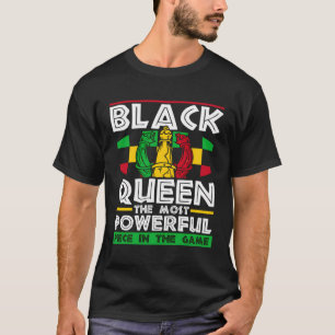 Camiseta Xadrez Rainha mais poderoso, xadrez-mate Chessmen