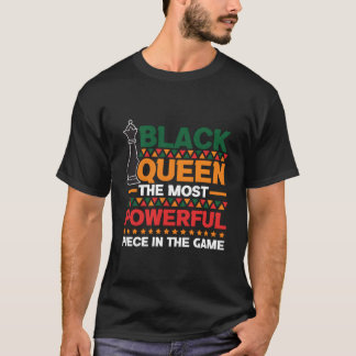 Camiseta Xadrez Rainha mais poderoso, xadrez-mate Chessmen