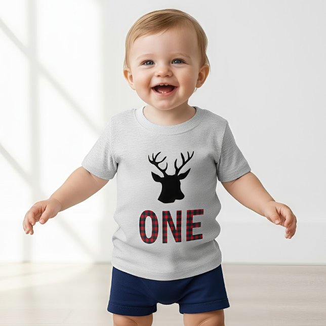 Camiseta Xadrez Red Buffalo Deer 1 rua Lumberjack Birthday (Criador carregado)