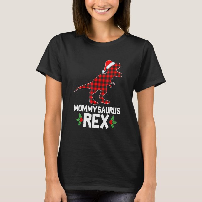 Camiseta Xadrez Red Buffalo Dinossaur Mamãe Rex Corresponde (Frente)