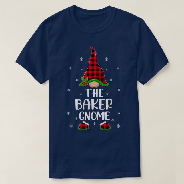 Camiseta Xadrez Red Buffalo Que Corresponde Ao Natal Baker  (Frente do Design)