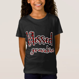 Camiseta Xadrez Red E Black Buffalo Abençoada Avó Matchi