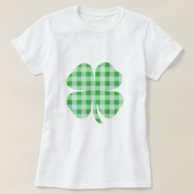 Camiseta Xadrez Shamrock (Frente do Design)