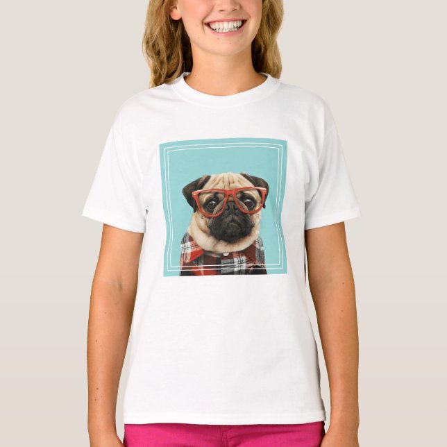 Camiseta Xadrez Shirt Pug (Frente)