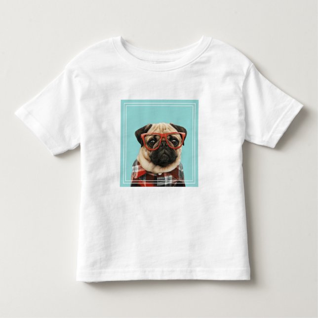 Camiseta Xadrez Shirt Pug (Frente)