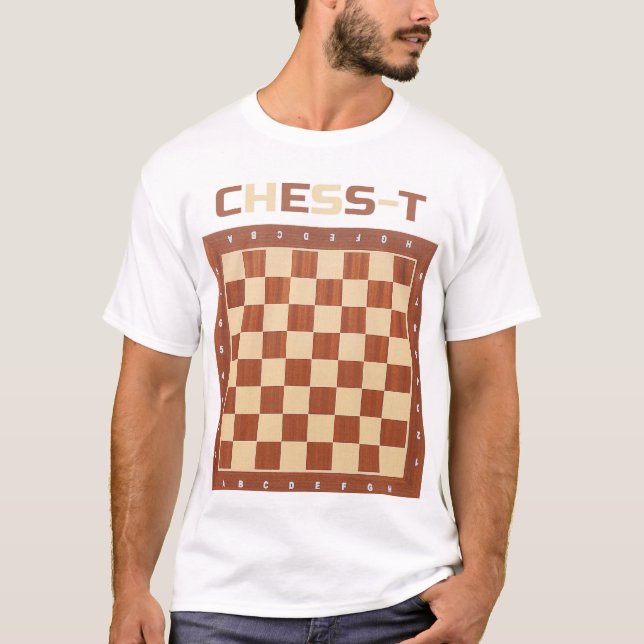 Camiseta Xadrez-t e gamão traseiro (Frente)