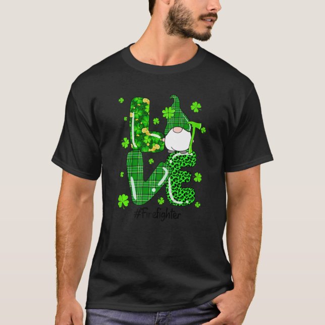 Camiseta Xadrez Verde-Bombeiro Gnoma, Rua irlandesa, Leopar (Frente)
