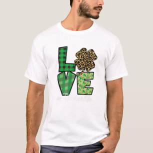 Camiseta Xadrez Verde de Búfalo Leopard Shamrock Rua de Cam