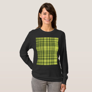 Camiseta Xadrez Verde Oliva e Amarelo Lima