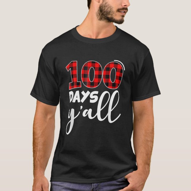 Camiseta Xadrez Vermelha 100 Dias Vocês Todos Engraçados 10 (Frente)