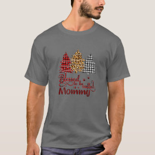 Camiseta Xadrez Vermelha Abençoada Como Família De Mamãe
