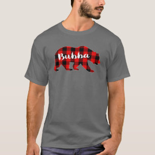 Camiseta Xadrez Vermelha Bubba Urso Buffalo Família Pajama