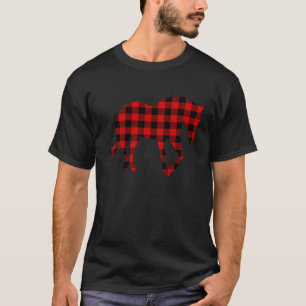 Camiseta Xadrez Vermelha Cavalo Búfalo Mare Matando Família