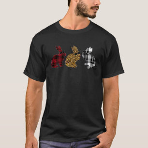 Camiseta Xadrez Vermelha de Bunny Leopardo Felz pascoa