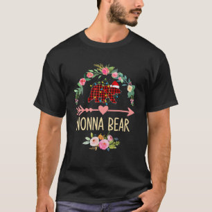 Camiseta Xadrez Vermelha do Pajama para a Família Nonna Bea