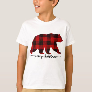 Camiseta Xadrez Vermelha do Urso